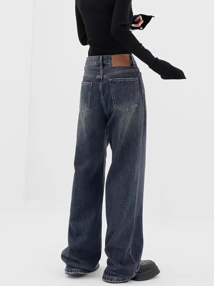 Aesthetic Black Baggy Denim Jeans | Y2K Streetwear Style 🖤