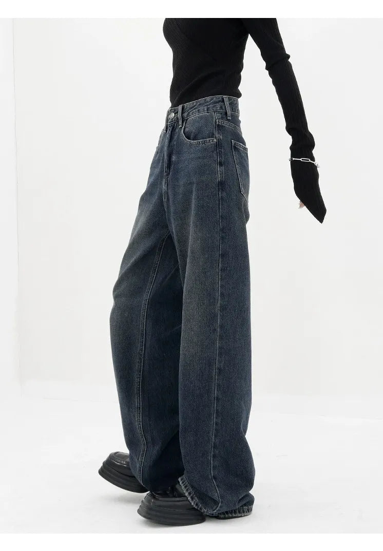 Aesthetic Black Baggy Denim Jeans | Y2K Streetwear Style 🖤