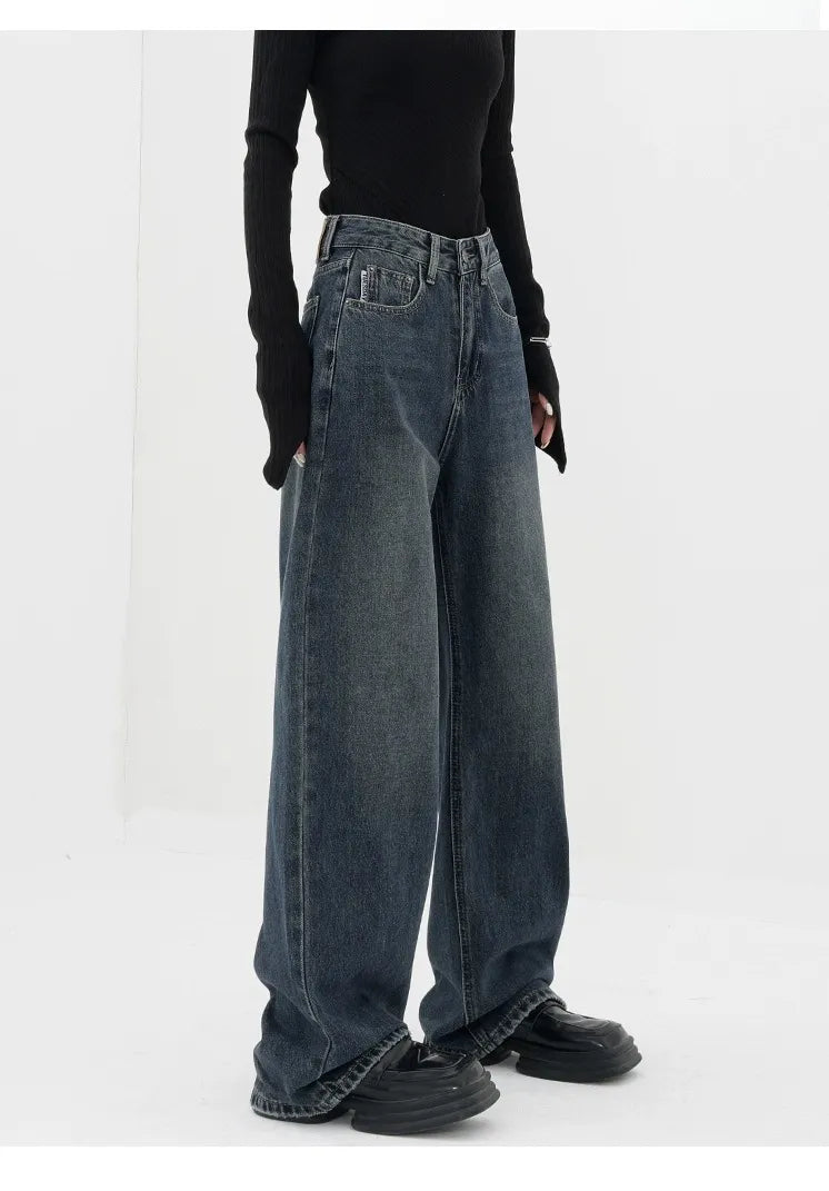 Aesthetic Black Baggy Denim Jeans | Y2K Streetwear Style 🖤