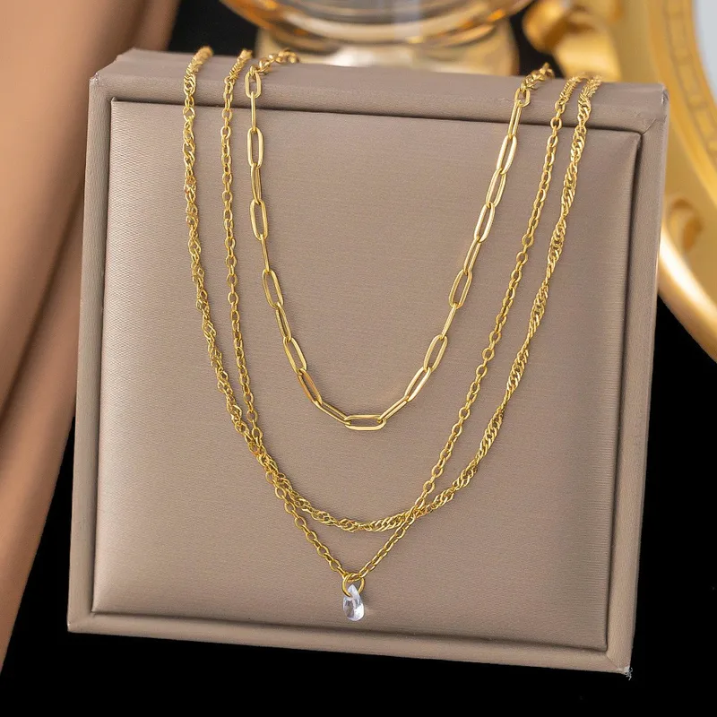 Layered Gold Chain Necklace