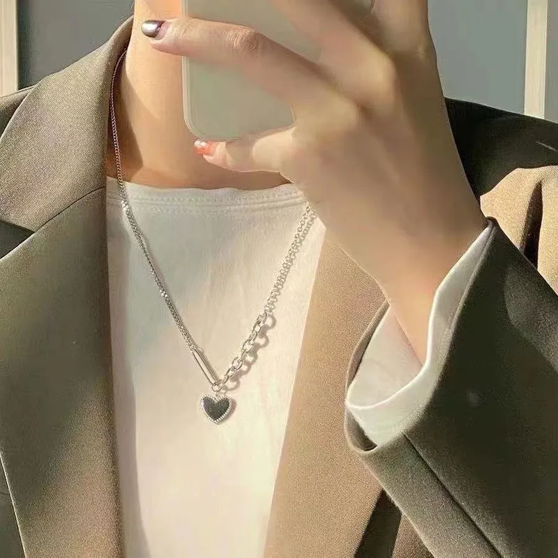 Premium Korean Heart Pendant Necklace
