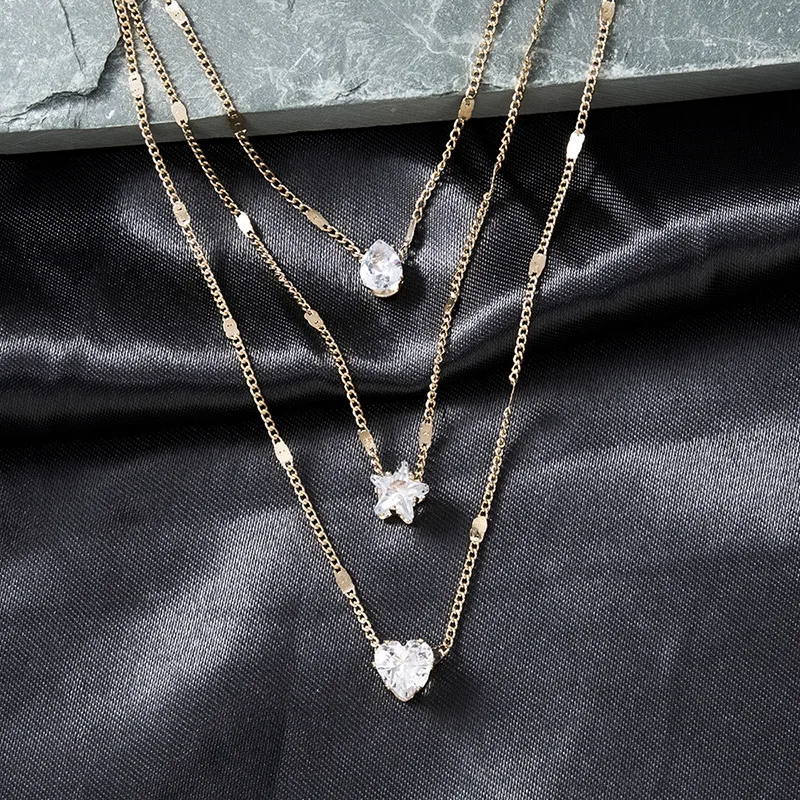 Celeste Layered Crystal Necklace