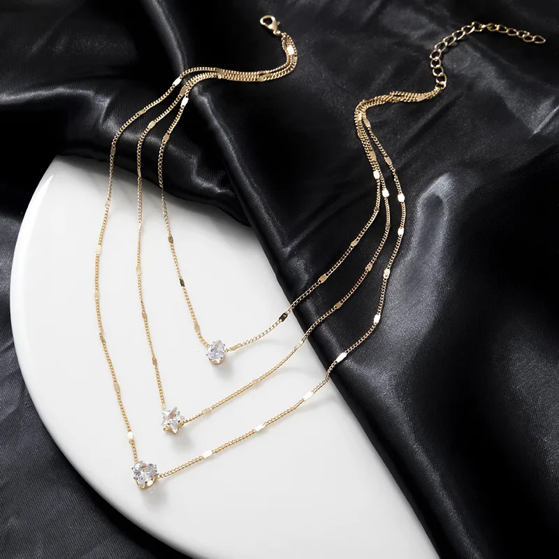 Celeste Layered Crystal Necklace