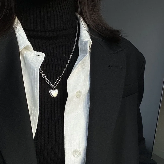 Premium Korean Heart Pendant Necklace