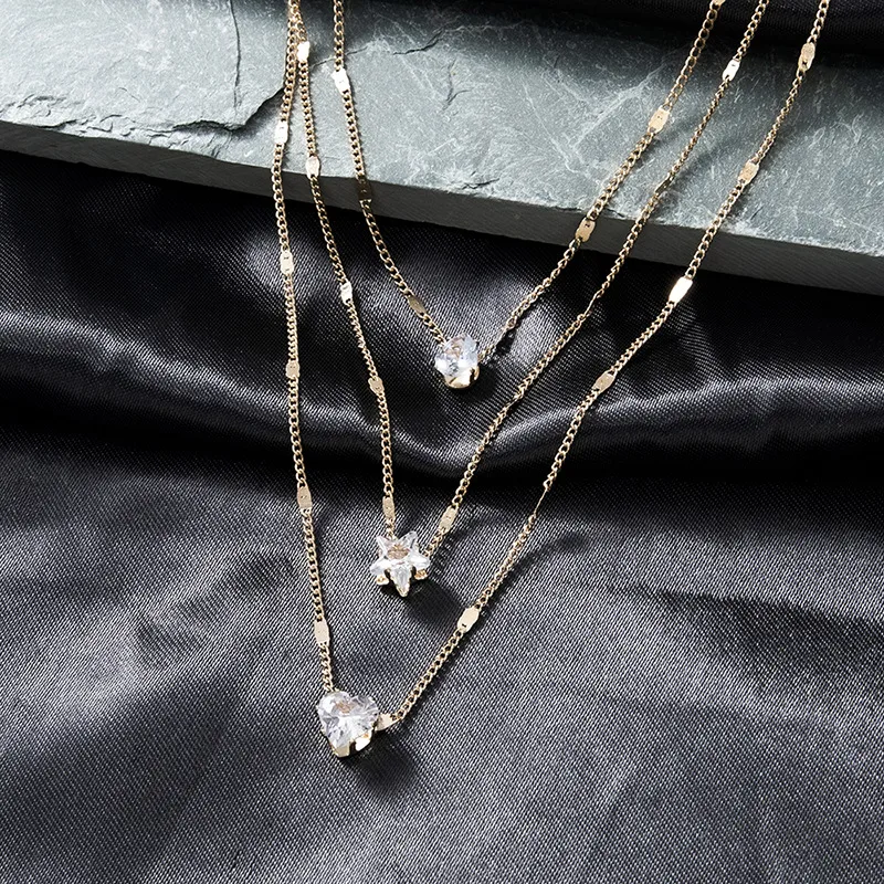 Celeste Layered Crystal Necklace