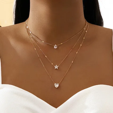 Celeste Layered Crystal Necklace